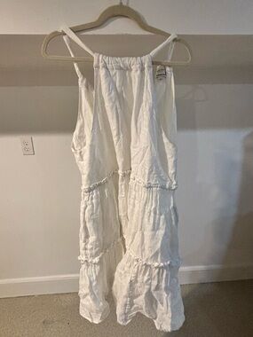 Country Road White French Linen halter neck dress